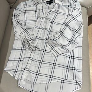 Classic White and Black Button Down Shirt